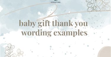 Baby Gift Thank You Wording Examples