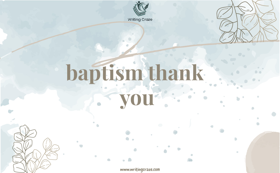 Baptism Thank You