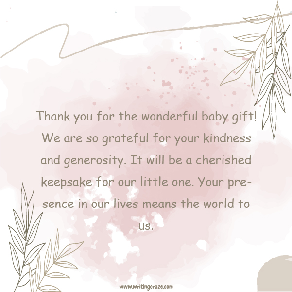 Best Baby Gift Thank You Wording Examples