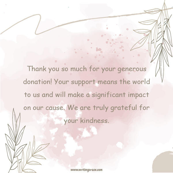 Best Donation Thank You Note Examples