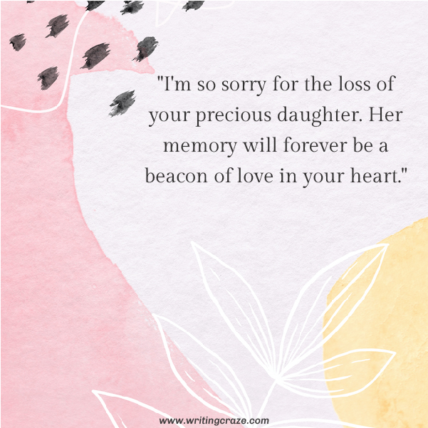 Best Encouraging Words for Loss of a Daughter
