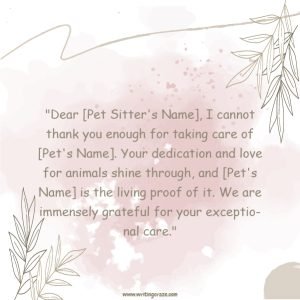 79+ Short Pet Sitter Thank You Note Examples