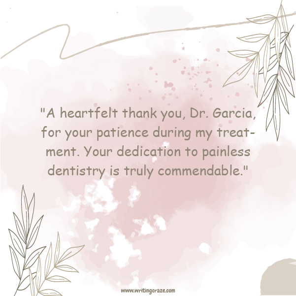 Best Thank You Dentist Examples