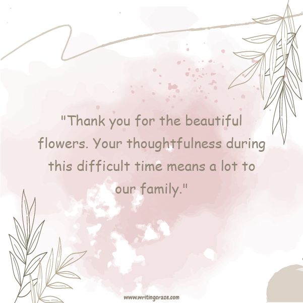 Best Thank You Notes for Funeral Flowers Messages