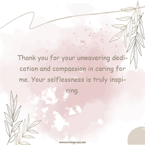 Best Thank You to Caregivers Notes