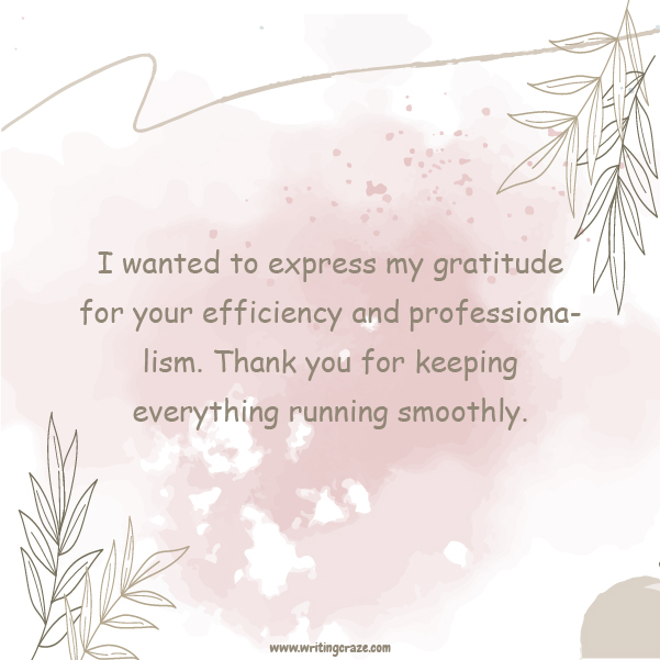 Best example thank you notes for an administrative assistant