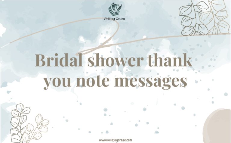 87+ Captivating Bridal Shower Thank You Note Messages
