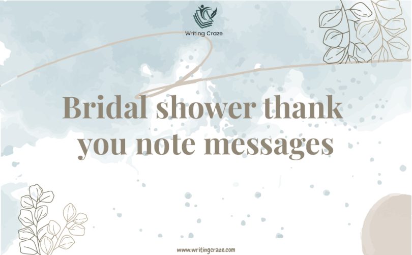 Bridal Shower Thank You Note Messages