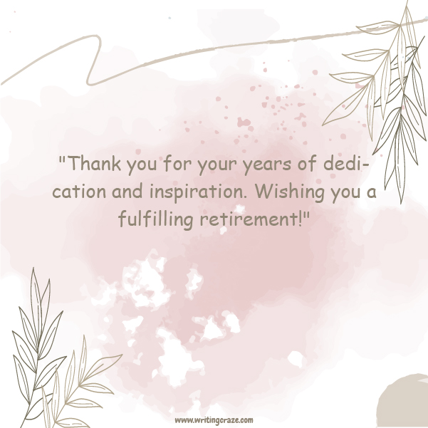 Catchy Thank You Message Samples for Your Retiring Teacher