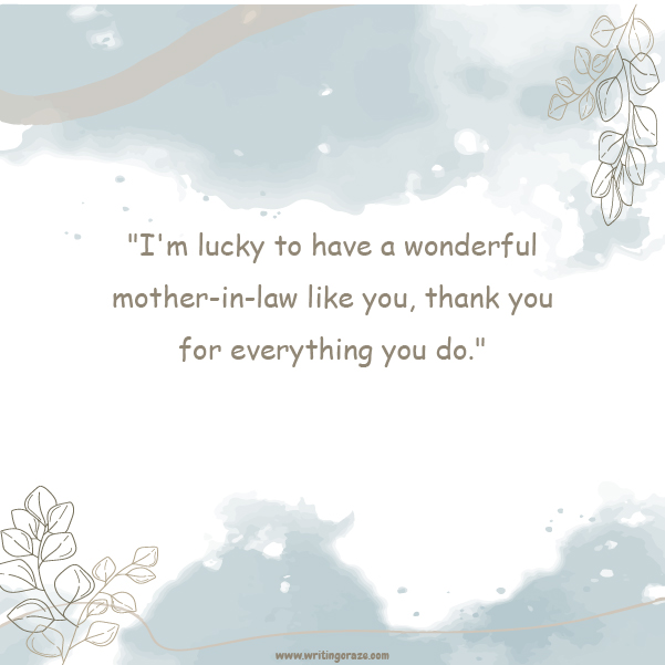 Catchy Thank You Messages for Mother-in-Law