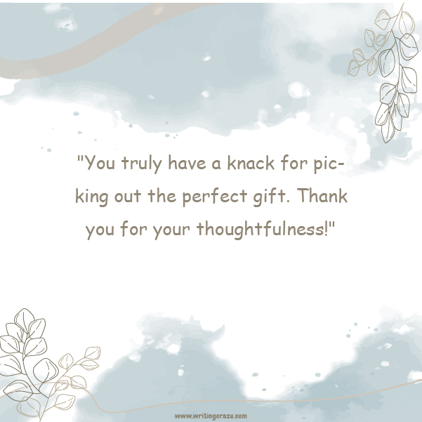 Catchy Thank You Note Messages for Gift Sample