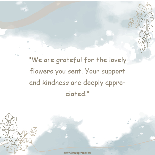 Catchy Thank You Notes for Funeral Flowers Messages Sample