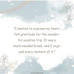 95+ Thank You for Vacation Trip Messages