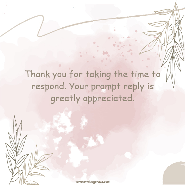 Catchy 'Thank You for Your Response' Samples