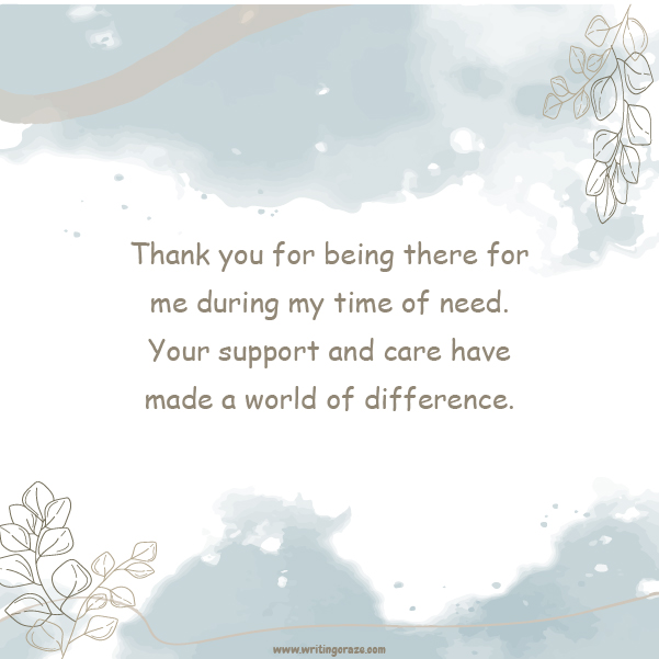 Catchy Thank You to Caregivers Notes Sample