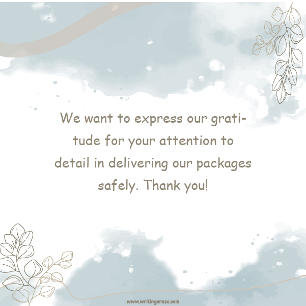Catchy Thanking the Mailman Ideas and Thank You Note Examples Sample