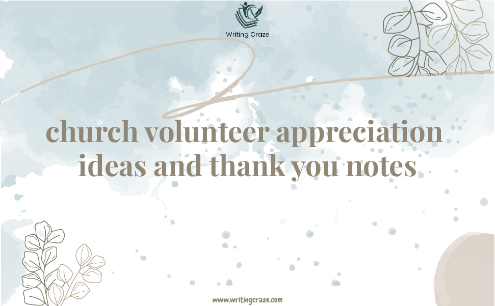 Church Volunteer Appreciation Ideas and Thank You Notes