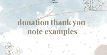 Donation Thank You Note Examples