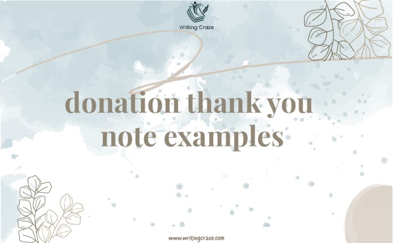 Donation Thank You Note Examples