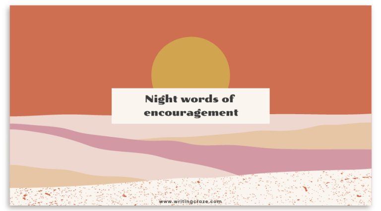 105+ Night Words of Encouragement