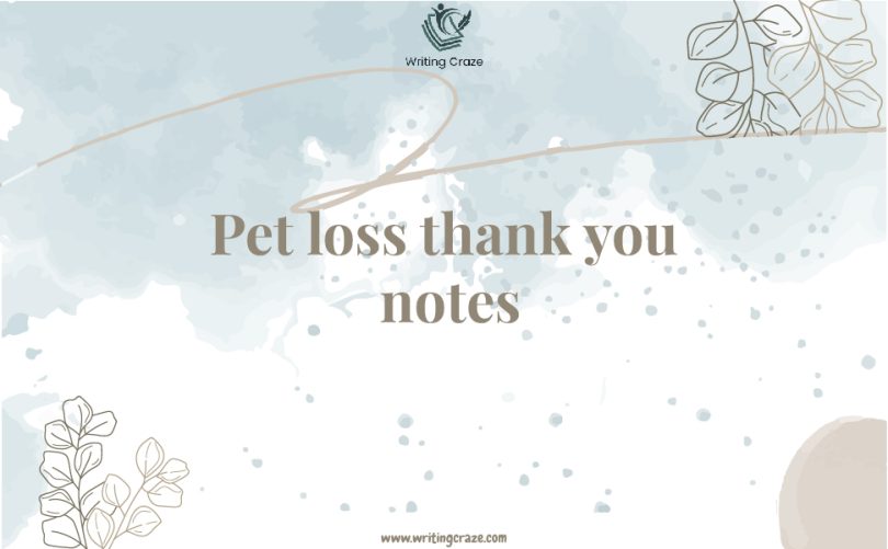 Pet Loss Thank You Notes