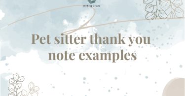 Pet Sitter Thank You Note Examples