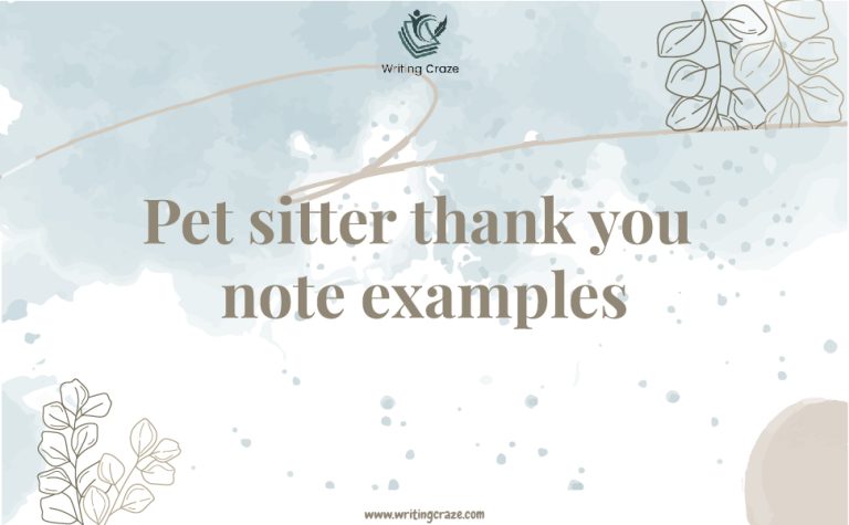 79+ Short Pet Sitter Thank You Note Examples