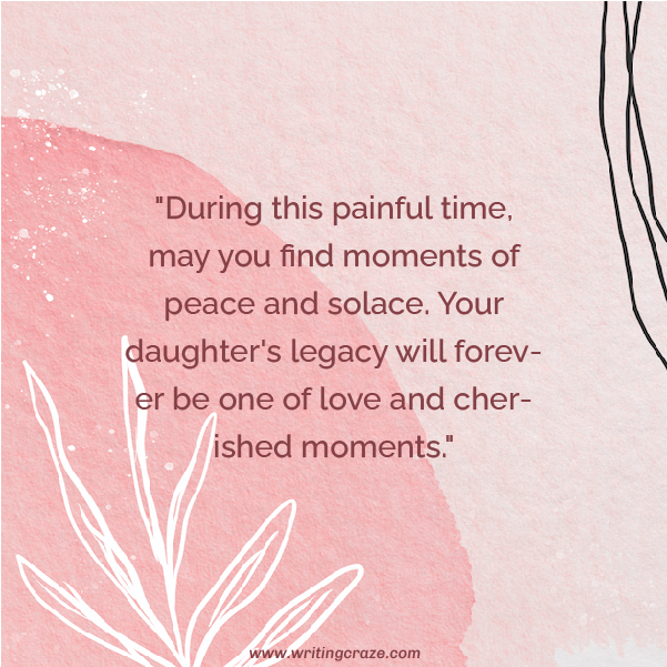 Positive Encouraging Words for Loss of a Daughter
