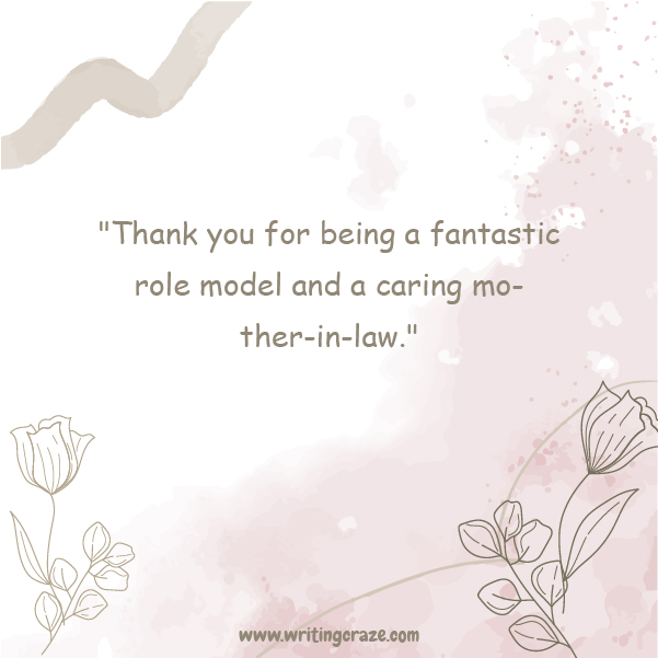 Short Thank You Messages for Mother-in-Law