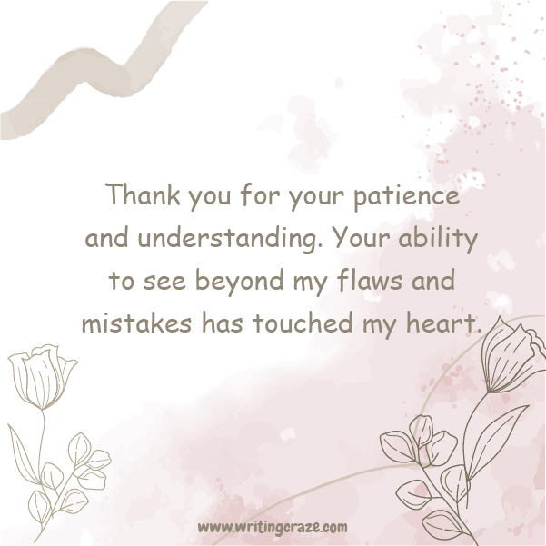 Short Thank You Patience Messages Examples