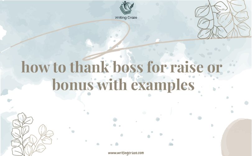 Thank Boss for Raise or Bonus with Examples