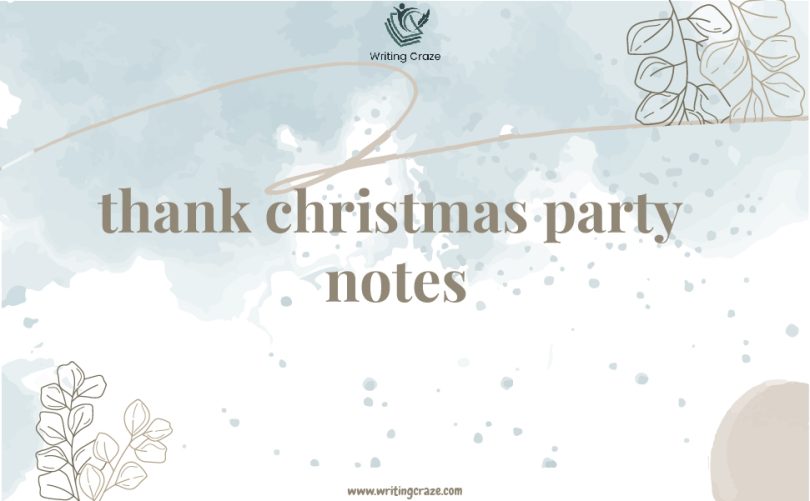 Thank Christmas Party Notes
