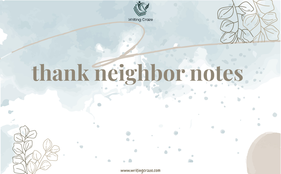 Thank Neighbor Notes