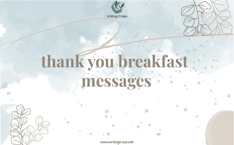 101+ Thank You Breakfast Messages That Brighten Mornings