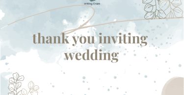 Thank You Inviting Wedding