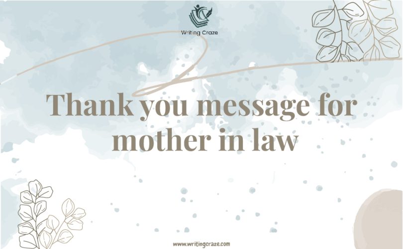 Thank You Messages for Mother-in-Law