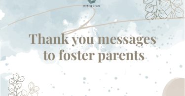 Thank You Messages to Foster Parents