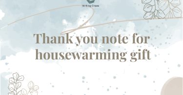 Thank You Note for a Housewarming Gift