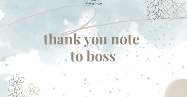 Thank You Note to Boss