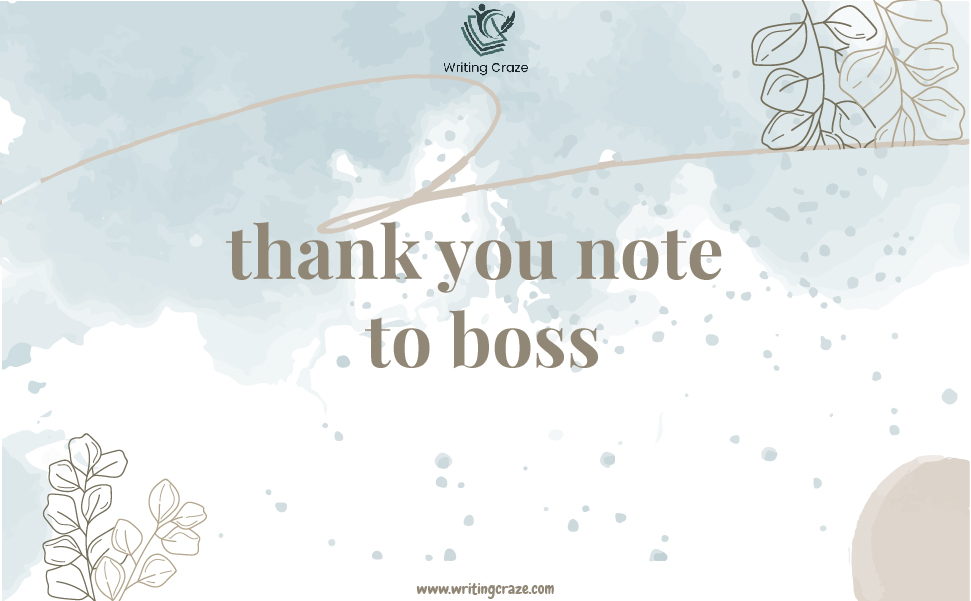 Thank You Note to Boss