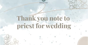 Thank You Note to Priest for Wedding
