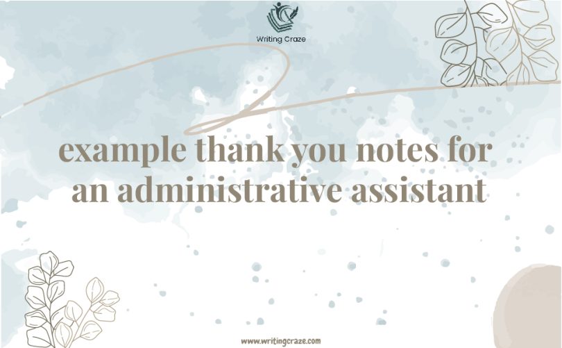Thank You Notes For An Administrative Assistant