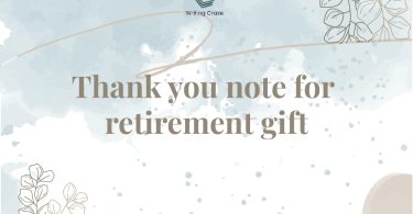 Thank You Notes for Retirement Gift
