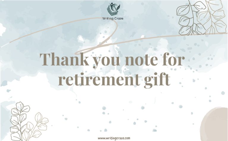 85+ Best Thank You Notes for Retirement Gift