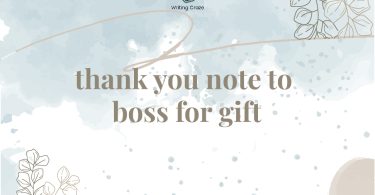 Thank You Notes to Boss for Gifts