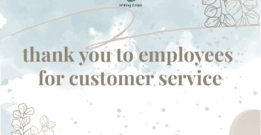 Thank You To Employees For Customer Service