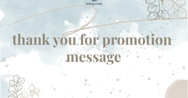 Thank You for Promotion Message