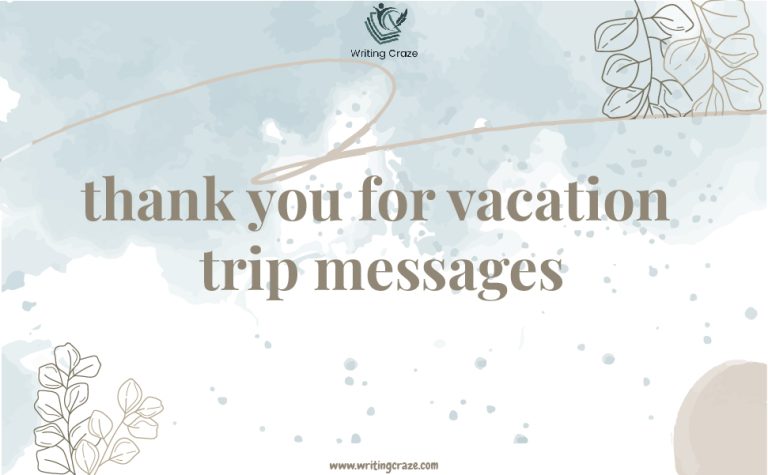 95+ Thank You for Vacation Trip Messages