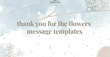 Thank You for the Flowers Message Templates