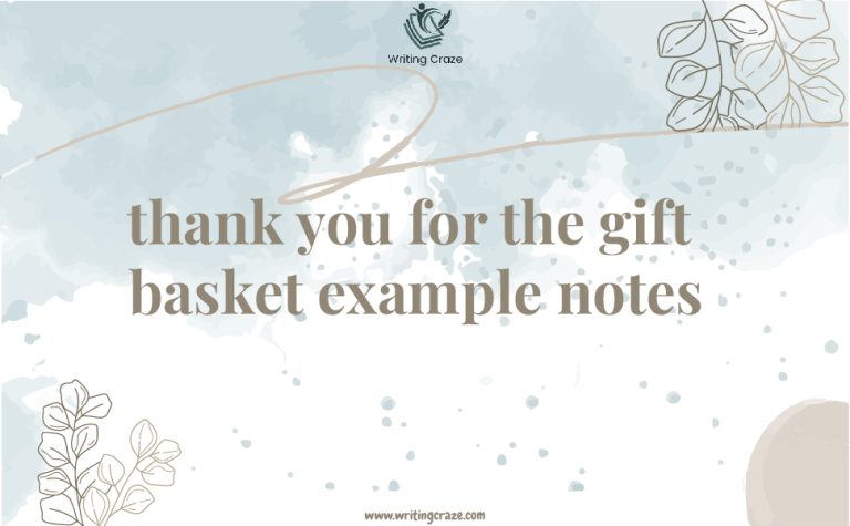 99+ Best Thank You for the Gift Basket Example Notes
